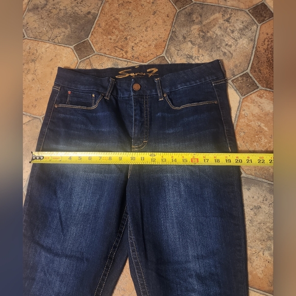SEVEN 7 Women's Dark Blue Women's Jeans Size 16. TUMMY LESS HIGH SKINNY. - Picture 10 of 14